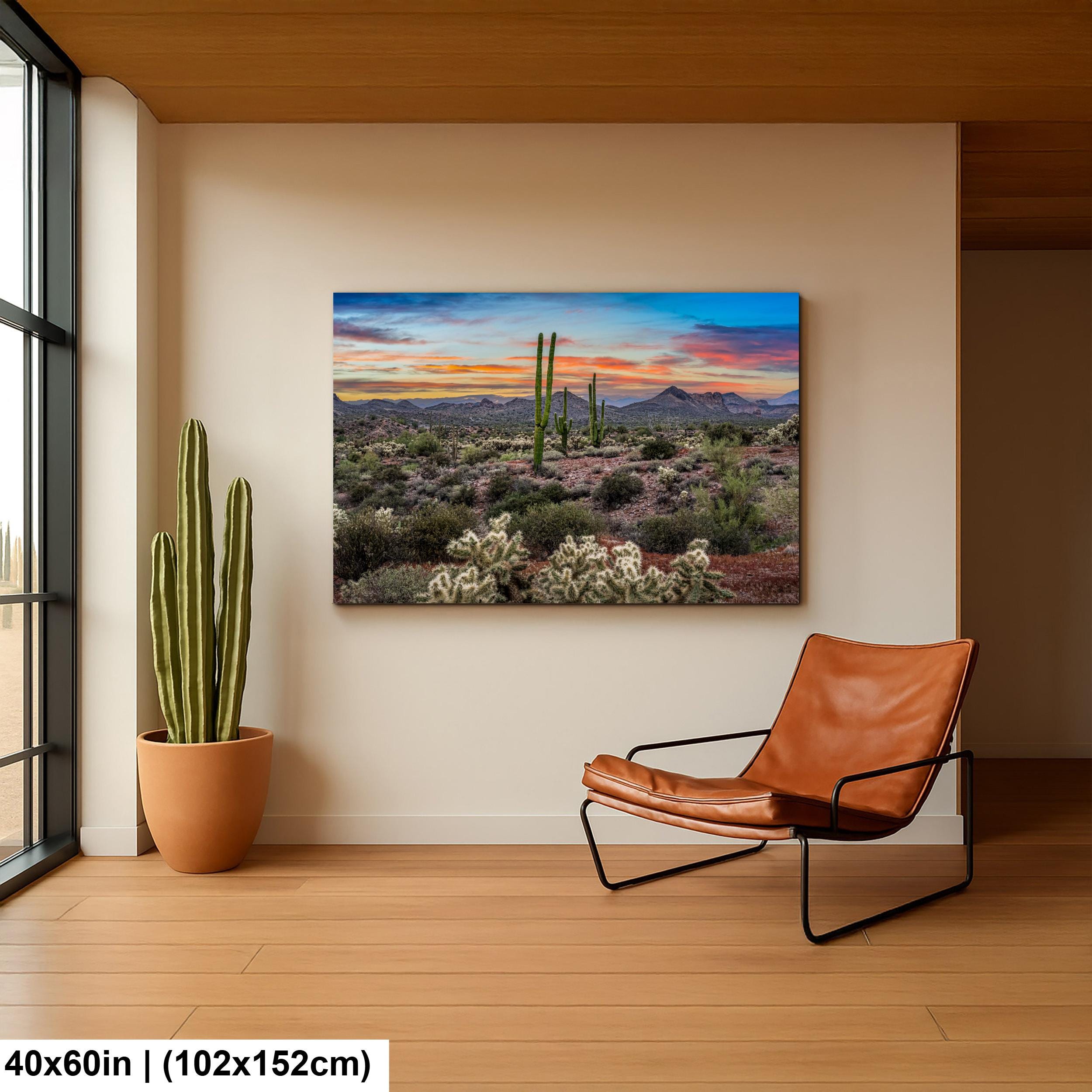 Sonoran Desert Sunset, Lost Dutchman State Park Arizona Southwest Photography Wall Art