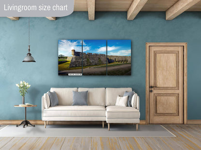St Augustine's Historic Castillo de San Marcos, 1695 Spanish Fortress Florida National Monument Wall Art Print Aluminum/Acrylic/Metal/Canvas