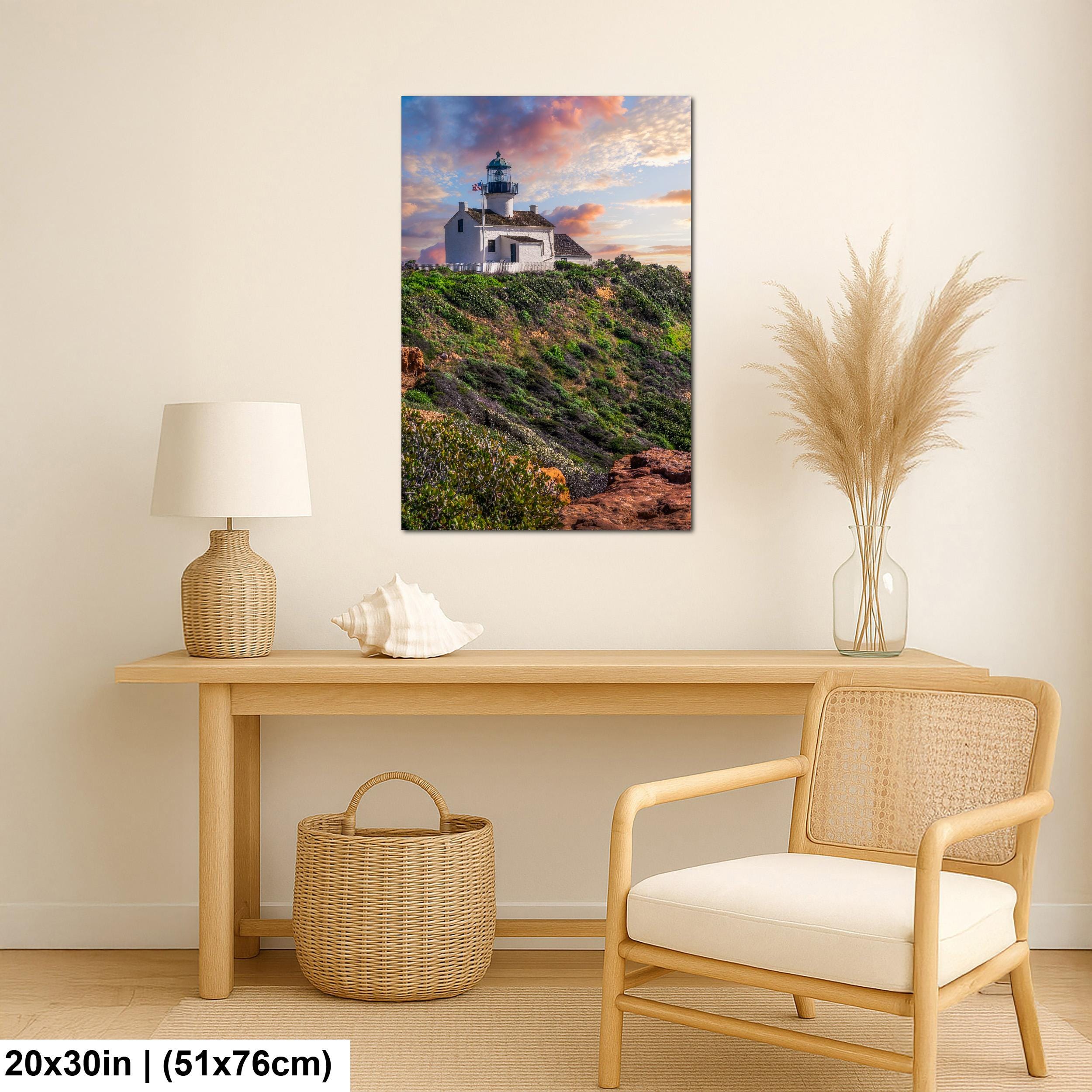 Beacon at Sunset: Point Loma Lighthouse San Diego California Photo Wall Art