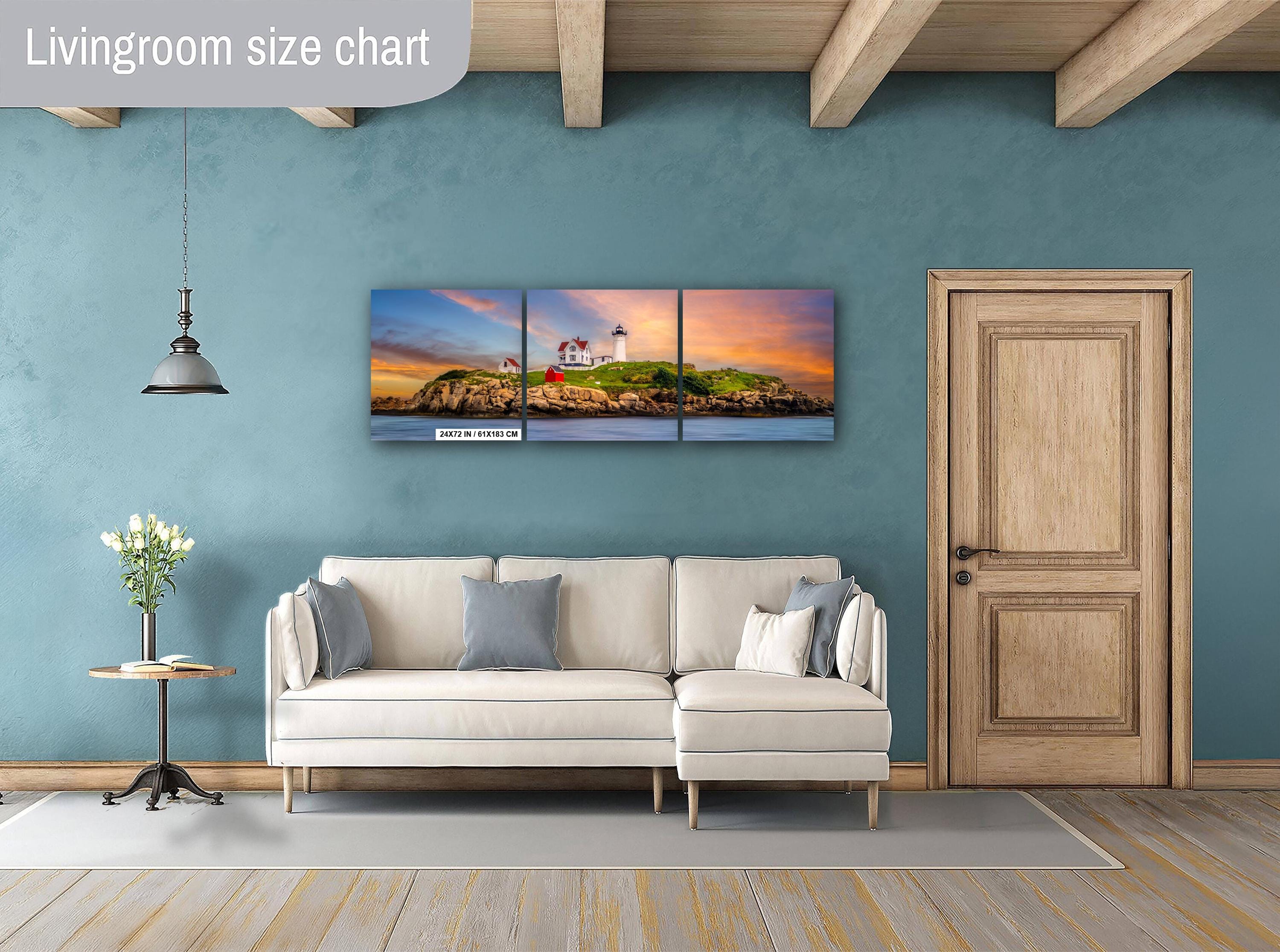 Nubble Lighthouse Wall Art – Coastal Home Decoration | Vibrant Acrylic Print