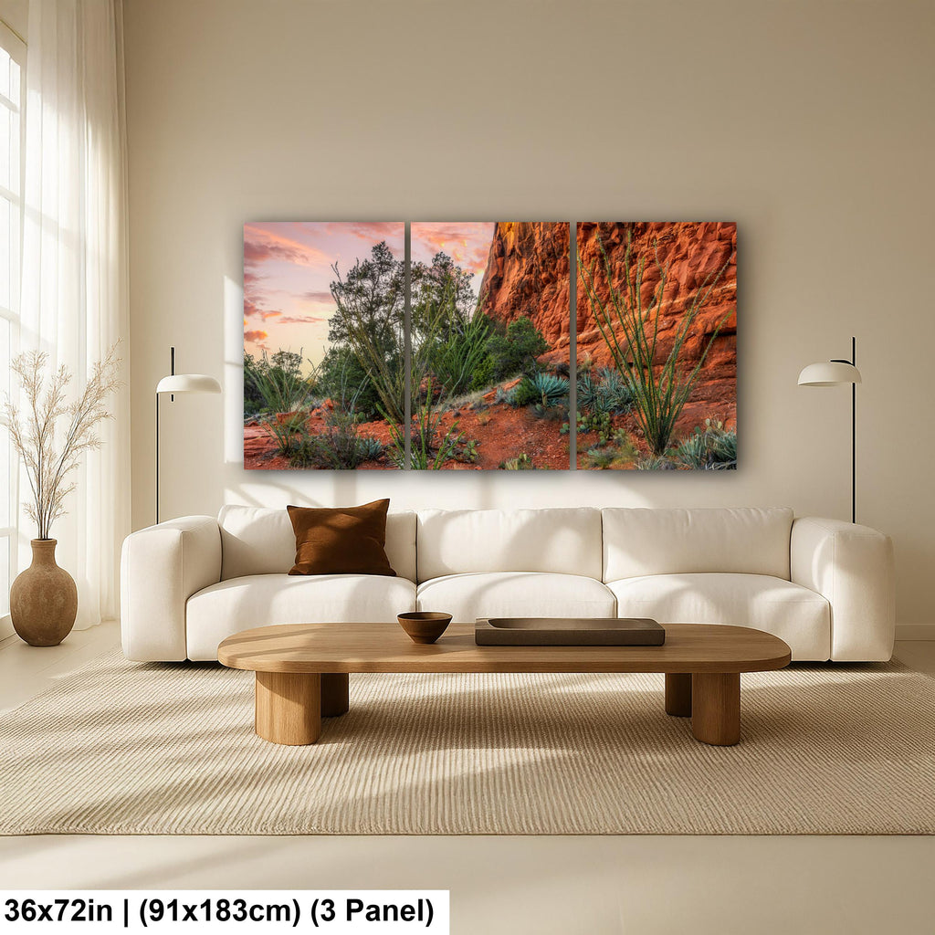 Red Rock Sunset Near Jerome Arizona Photography Print, Desert Landscape Wall Art, Southwestern Decor, Sedona Area Nature