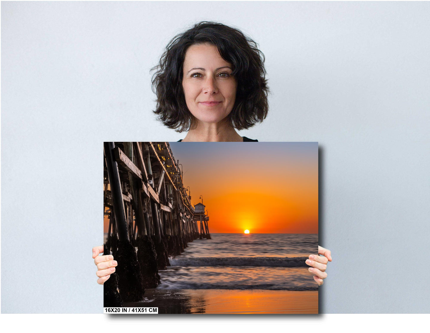 San Clemente Pier Sunset Seascape Photo: Coastal Wall Art