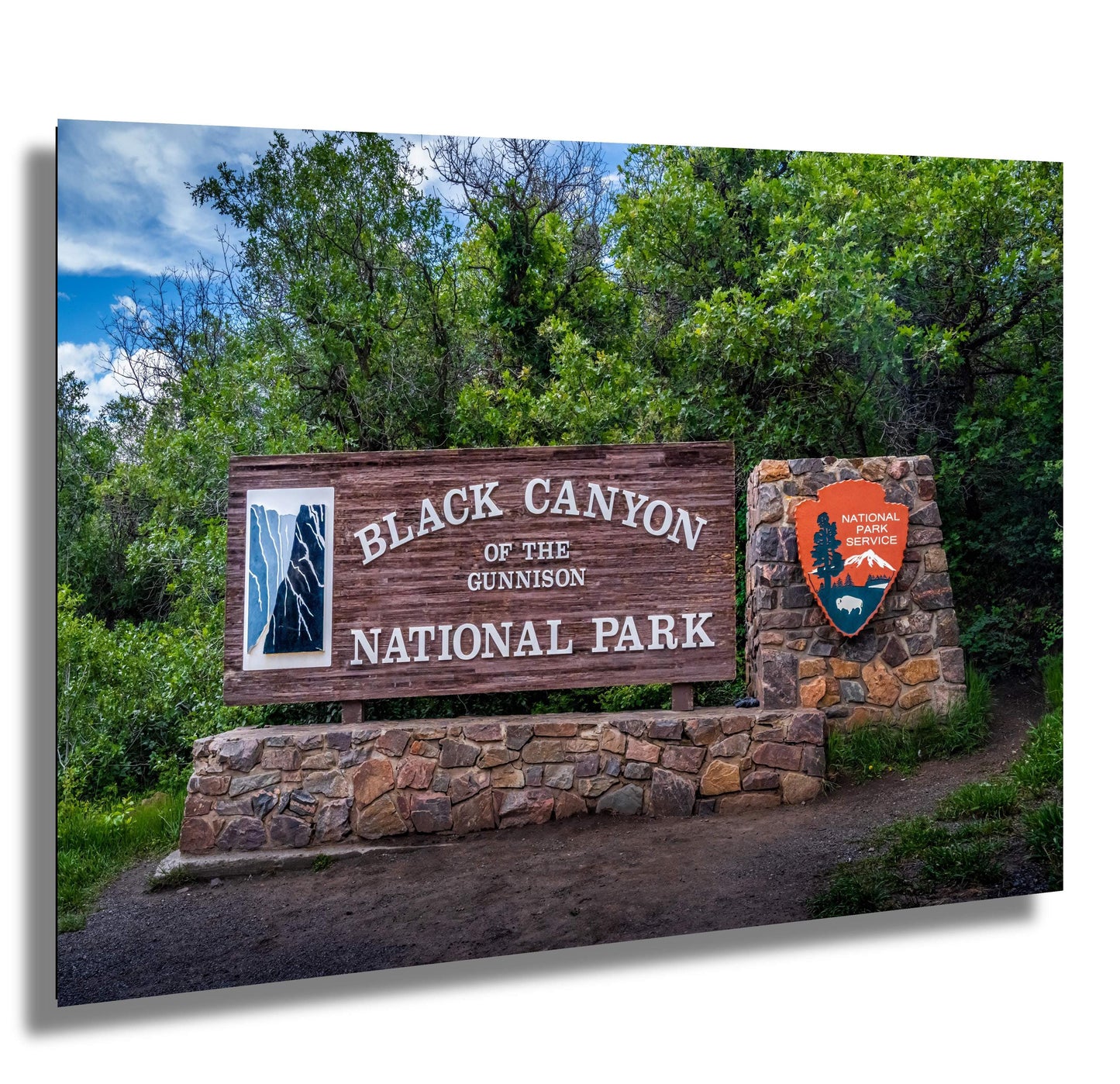 Black Canyon of the Gunnison National Park Welcome Sign, Colorado Print Wall Art Southwestern Photography Aluminum/Acrylic/Metal/Canvas
