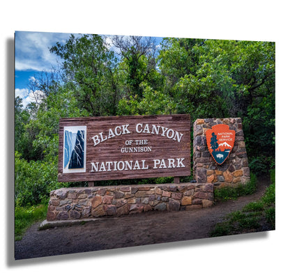 Black Canyon of the Gunnison National Park Welcome Sign, Colorado Print Wall Art Southwestern Photography Aluminum/Acrylic/Metal/Canvas