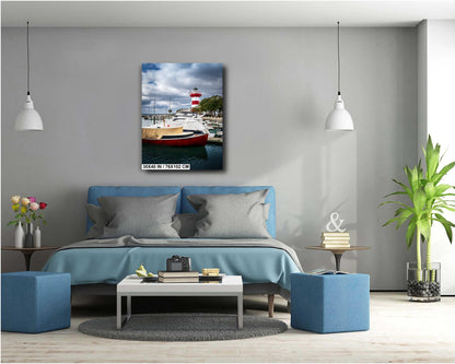 Harbour Town Lighthouse Print - Nautical Wall Art | South Carolina Marina Decor