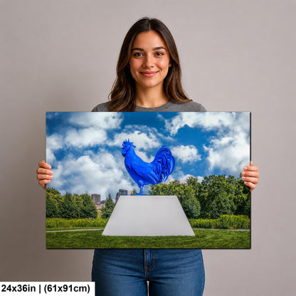 Blue Rooster Sculpture Minneapolis Sculpture Garden Minnesota Photography Print Wall Art Home Decor