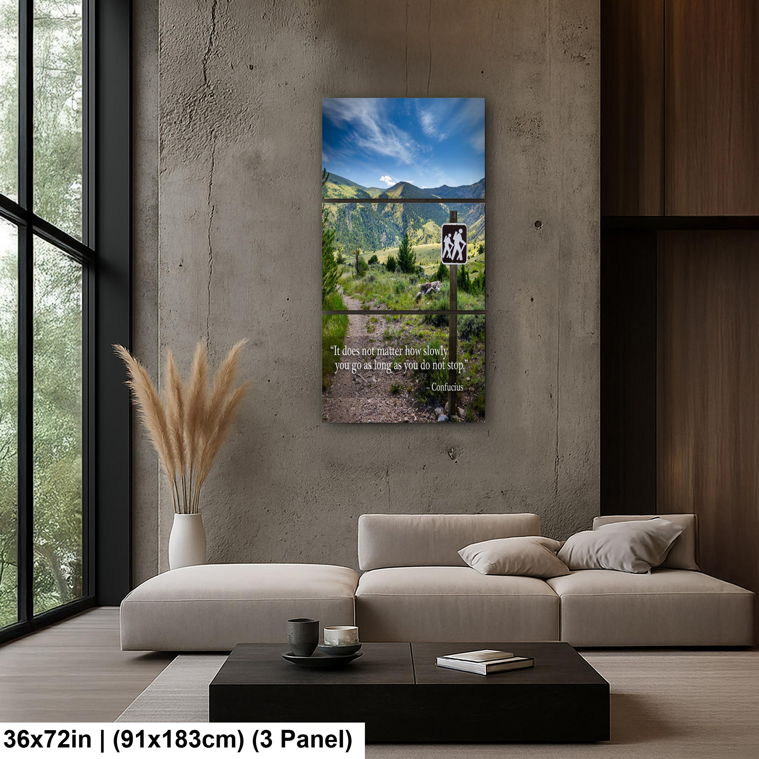 Mountain Trail Wall Art – Inspirational Landscape Decor Canvas Photo Print
