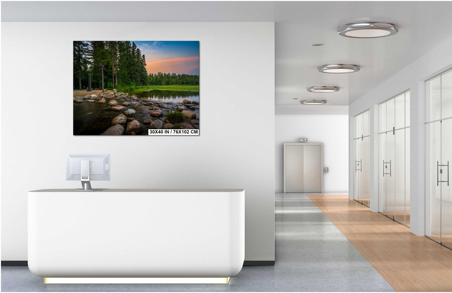 Itasca State Park Minnesota Headwaters of the Mississippi River Photo Print, Sunset Lake Forest Nature Wall Art Metal Canvas Photography