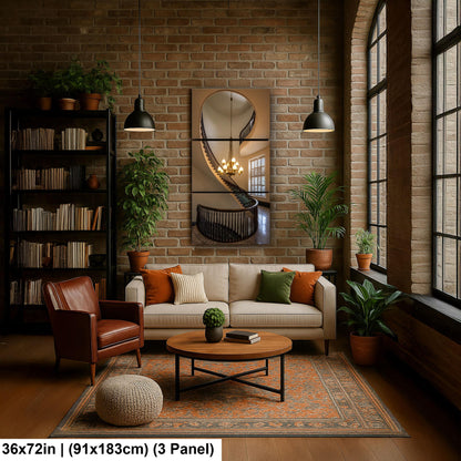 Spiral Staircase and Chandelier, Alabama State Capitol Wall Art