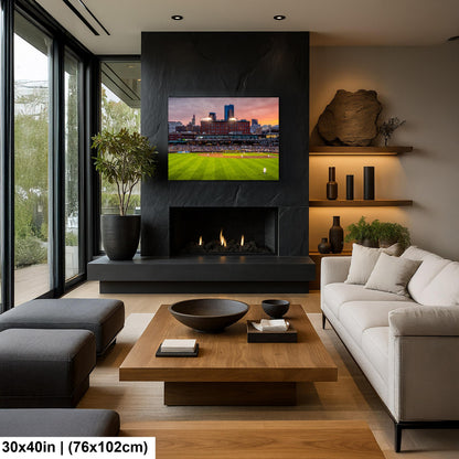 St. Paul Saints Baseball CHS Field Twilight Photography Print, Downtown Minnesota Stadium Art, Urban Ballpark Decor