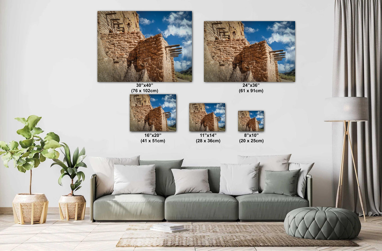Ancient Abode: Exploring the Pueblo Home at Bandelier National Monument Los Alamos New Mexico Wall Art Print Aluminum/Acrylic/Metal/Canvas