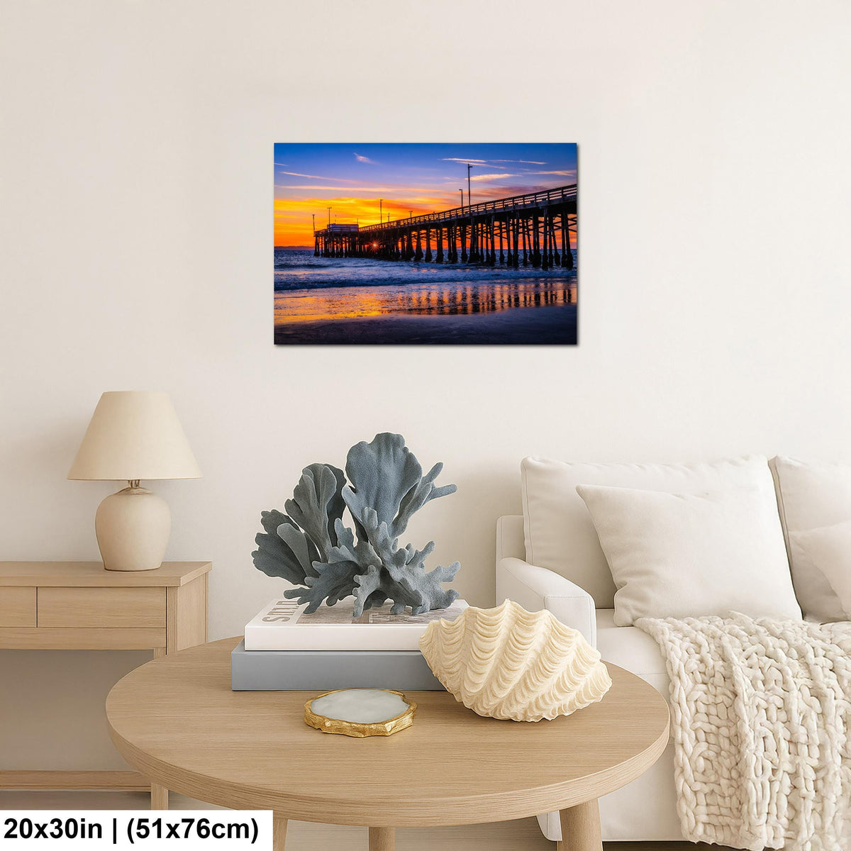 Shoreline Pier: Newport Beach California Ocean Sunset Photography Wall Art