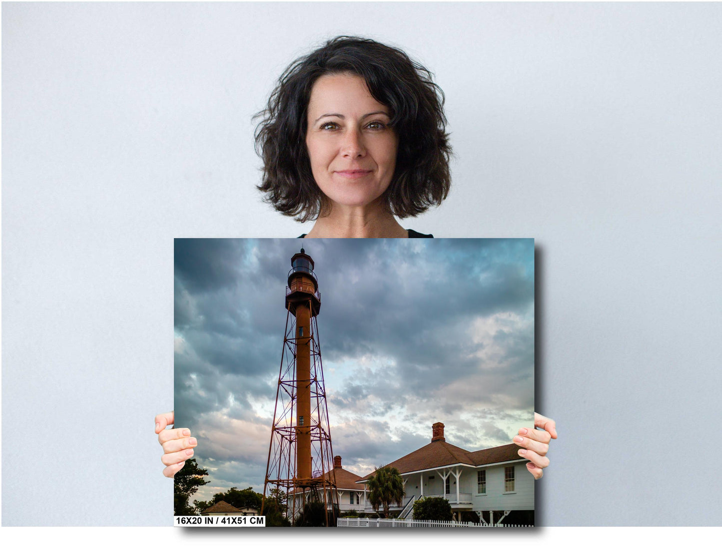 Sanibel Lighthouse Print – Florida Lighthouse Art | Nautical Wall Decor Canvas