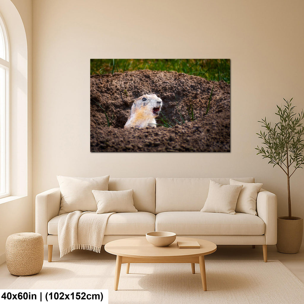 Burrow Scout: Prairie Dog Devils Tower Wyoming Wildlife Photo Wall Art
