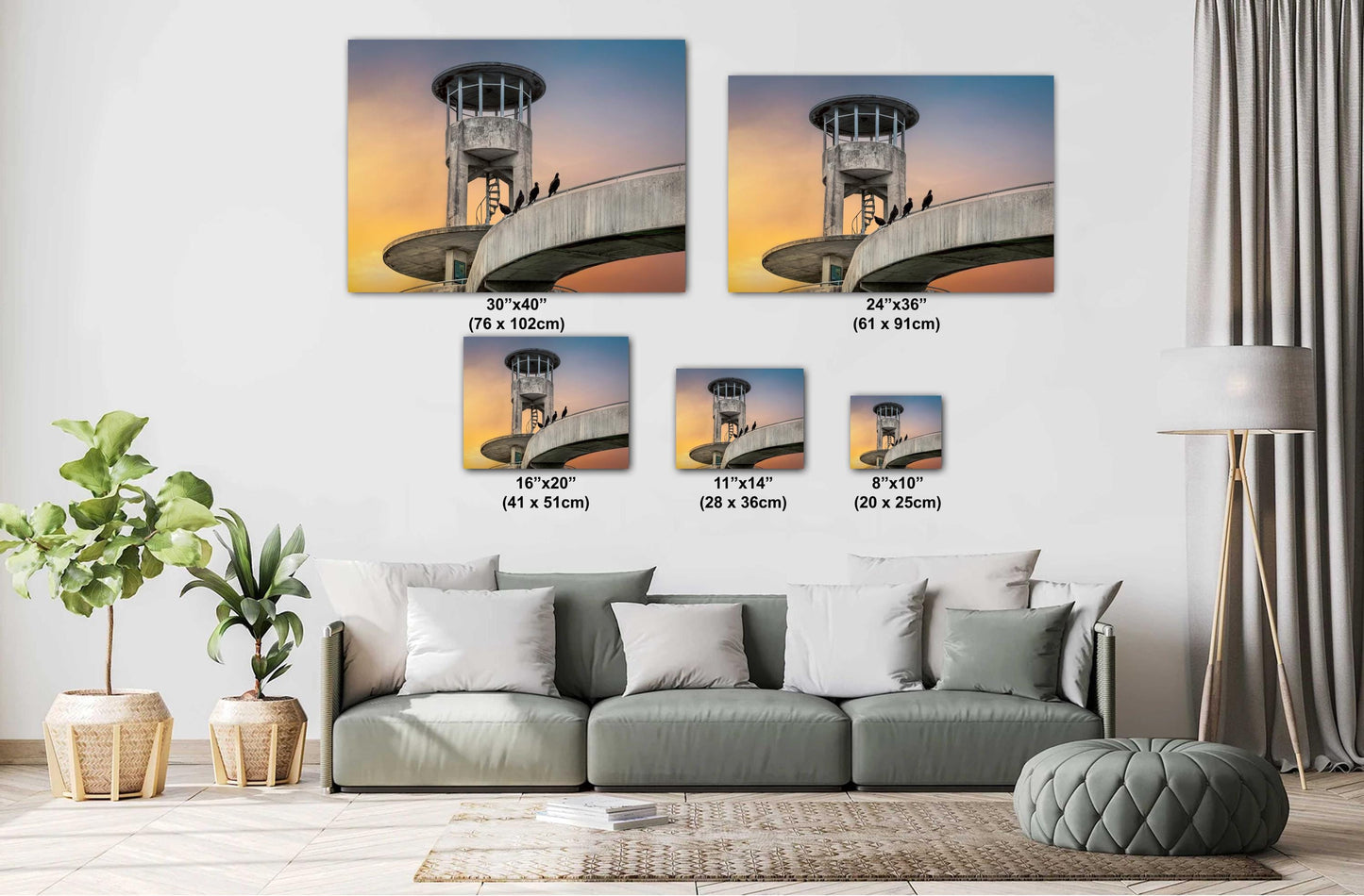 Everglades Overlook Watchtower: Shark Valley Observation Tower, Everglades National Park Florida Print Wall Art Acrylic/Metal/Canvas