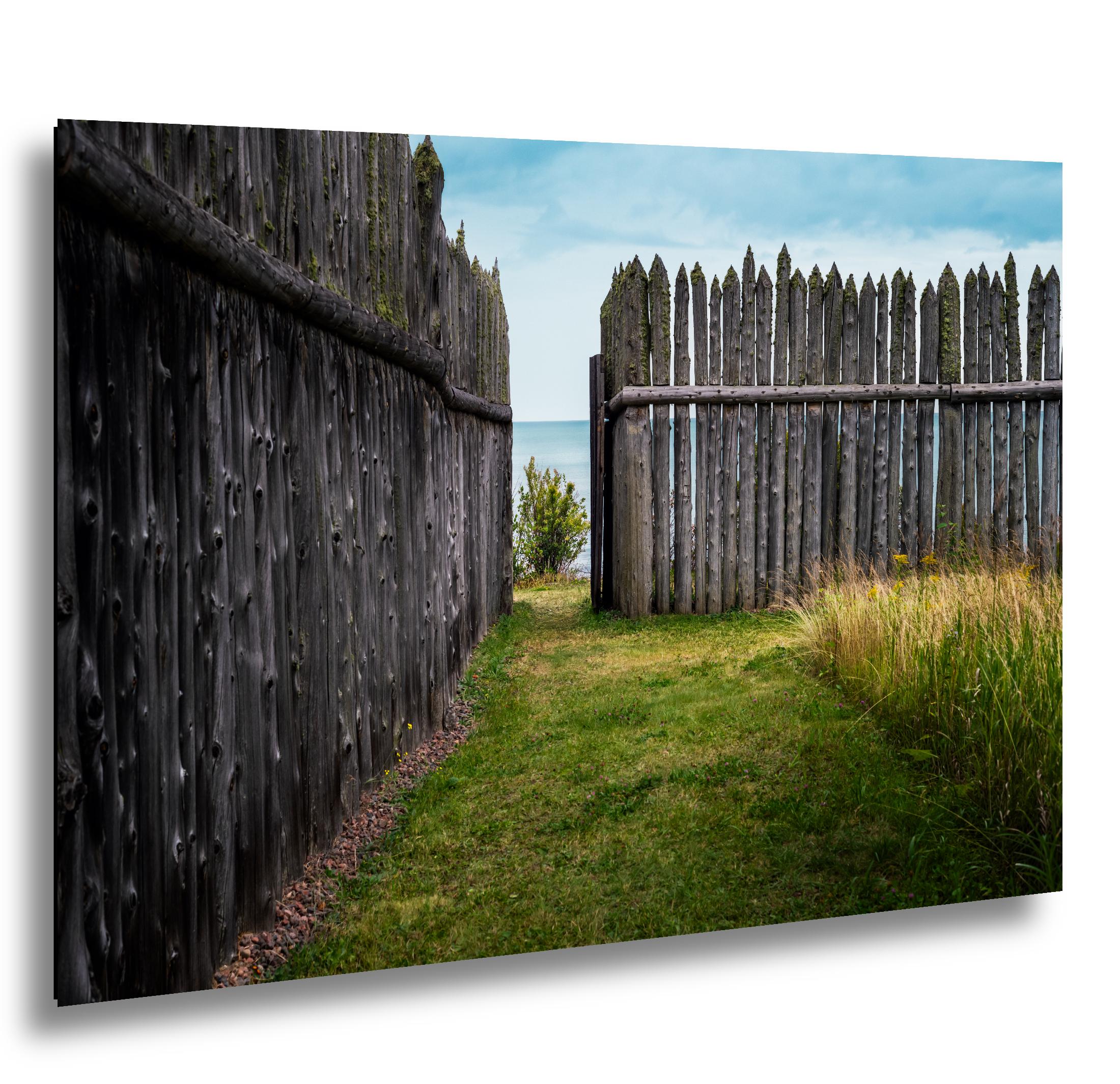 Historic Wooden Fort Gate on Lake Superior, Grand Portage Minnesota Photography Print