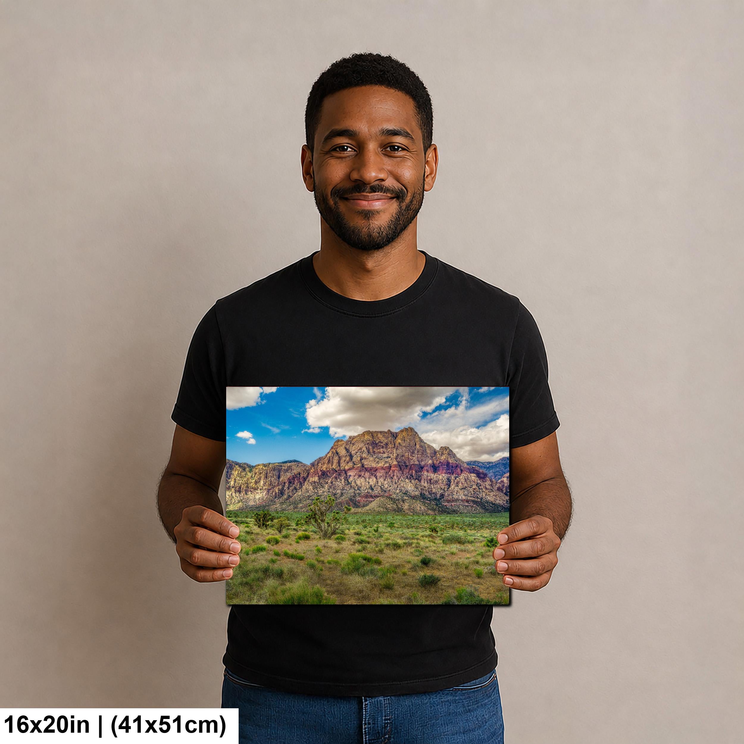 Crimson Sandstone Peak: Red Rock Canyon Las Vegas Nevada Photo Wall Art
