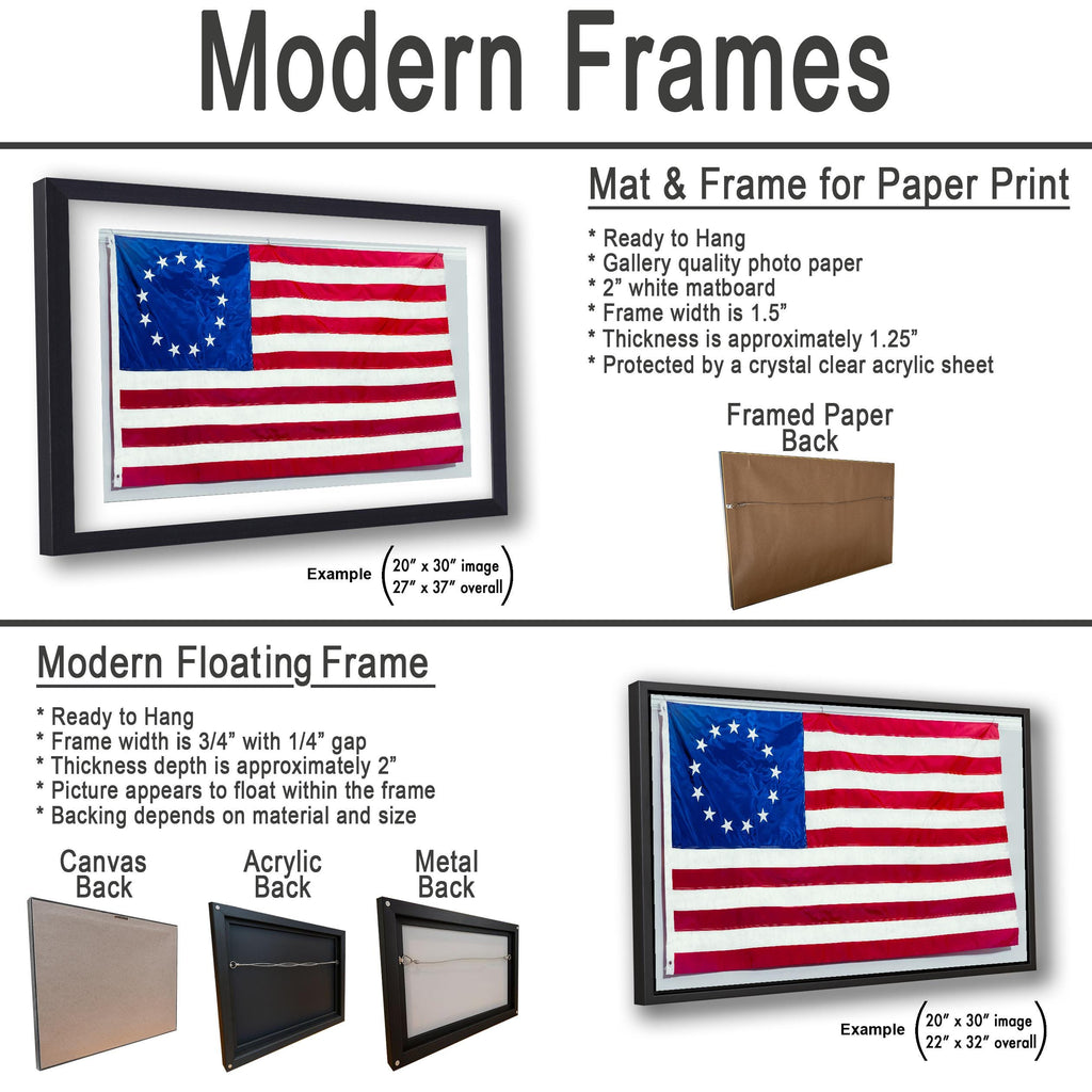 Betsy Ross American Flag, Thirteen Star U.S. Flag, Historic Patriotic Photography Print Wall Art