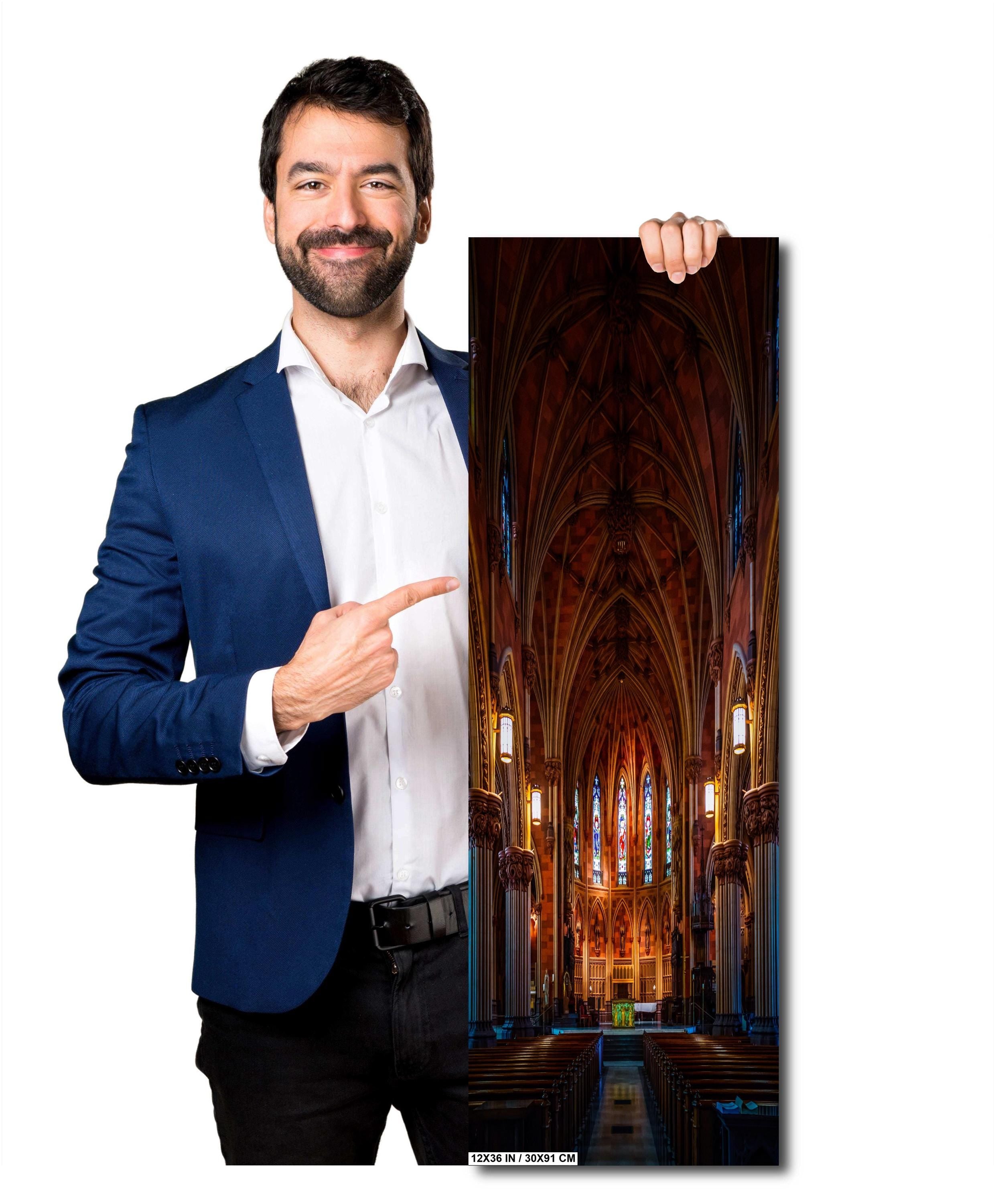 Albany’s Immaculate Conception Cathedral: Catholic Church Print Wall Art New York Historic Landmark Aluminum/Acrylic/Metal/Canvas