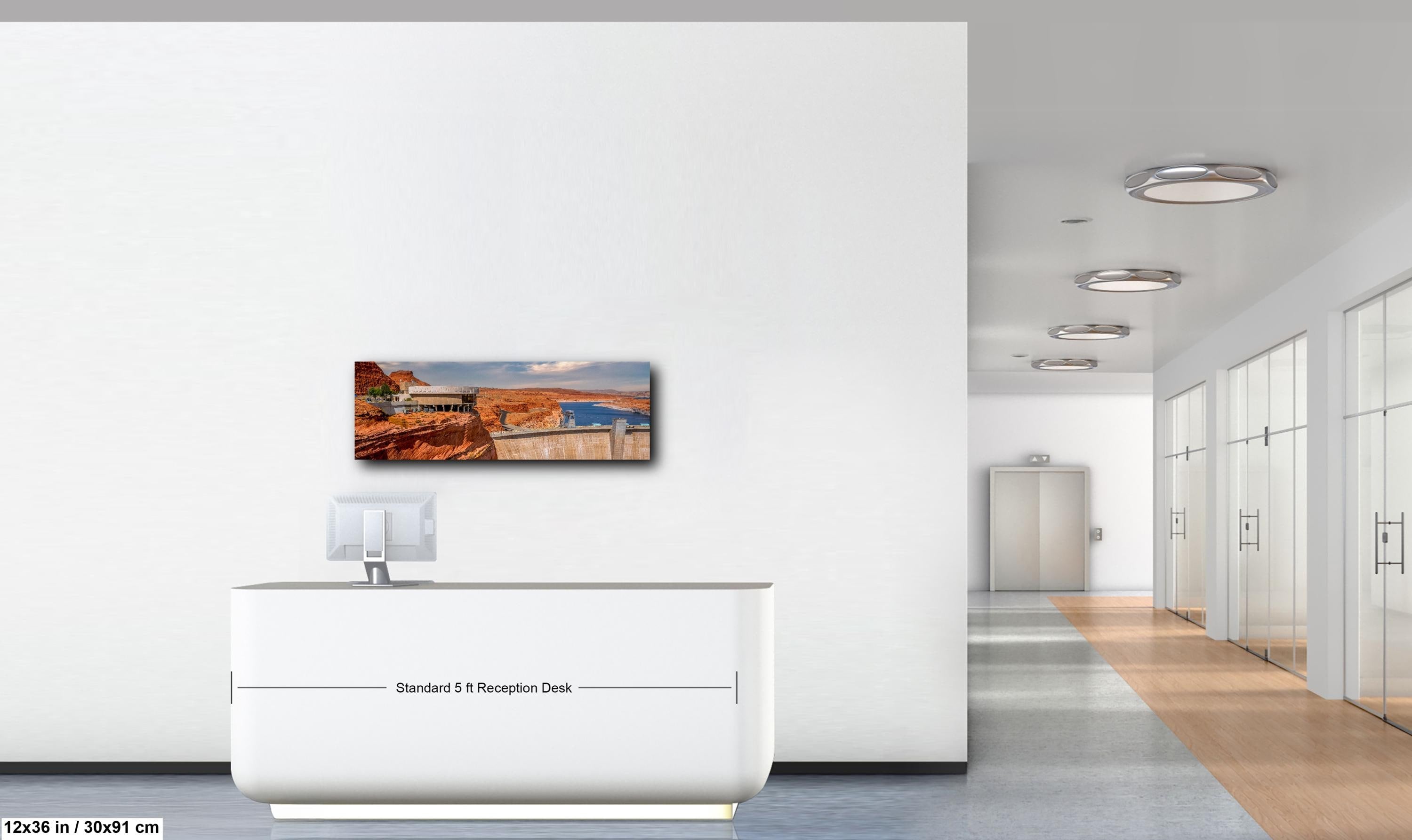 Glen Canyon Dam Overlooking Lake Powell Arizona Photography Print, Red Rock Desert Wall Art