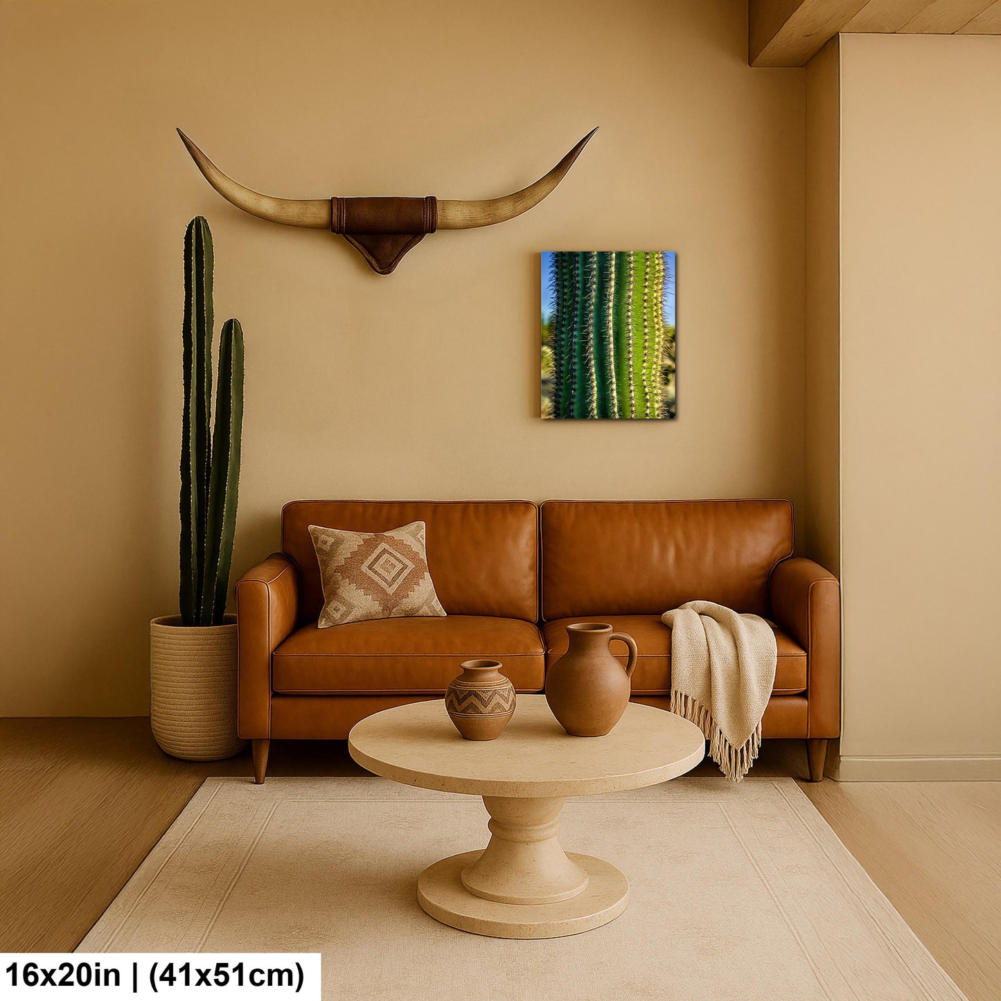 Saguaro Cactus Close-Up Photography Print, Oro Valley Arizona Desert Wall Art, Southwestern Decor, Green Cactus Spines