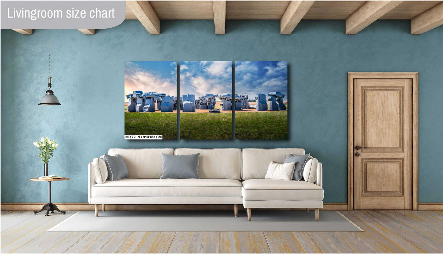 Nebraska’s Carhenge: Unique Automotive Tribute to Stonehenge Alliance Nebraska Wall Art Print Photography  Metal/Acrylic/Aluminum/Canvas