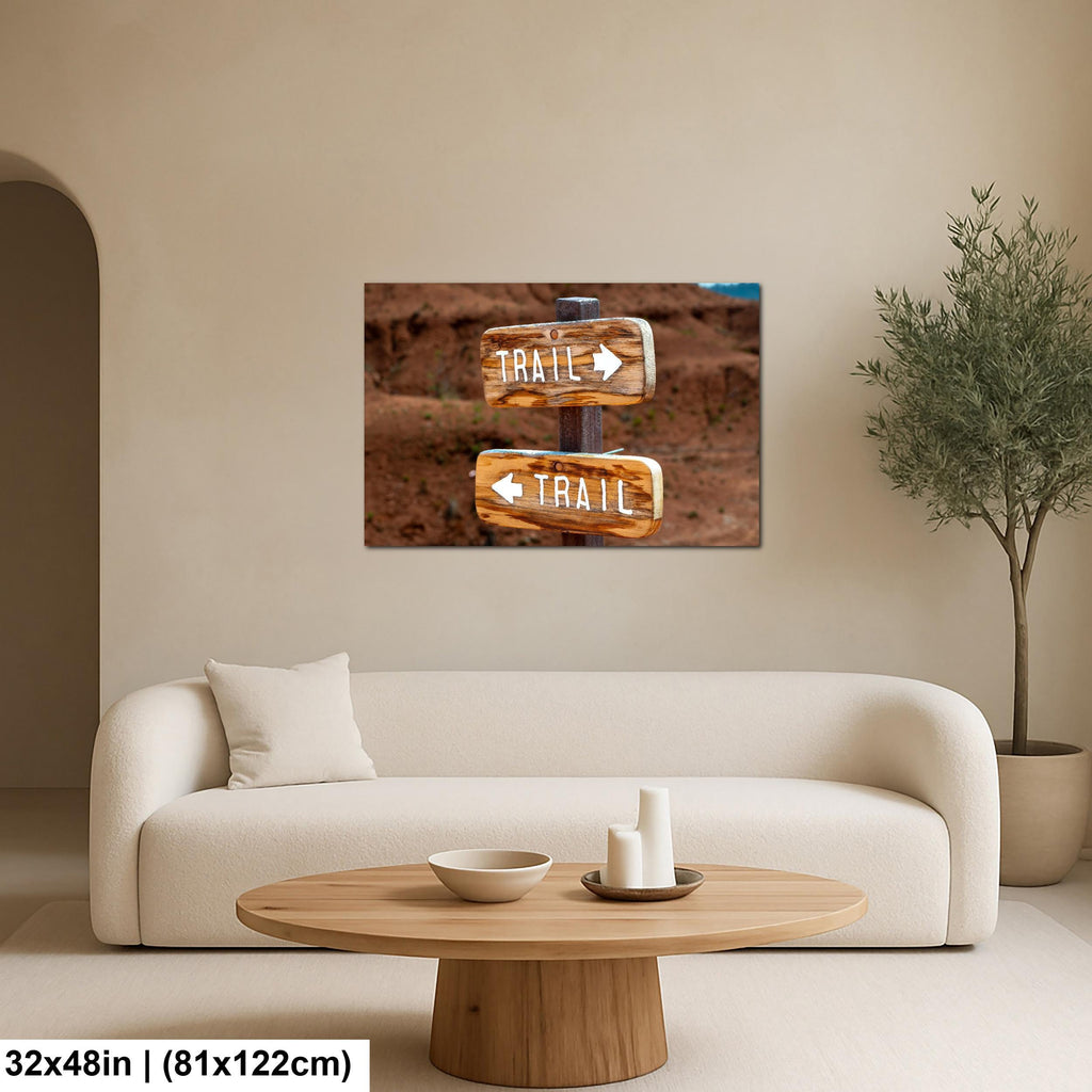 Pathfinder Choice: Rustic Arrow Trail Signs Wyoming Photography Wall Art