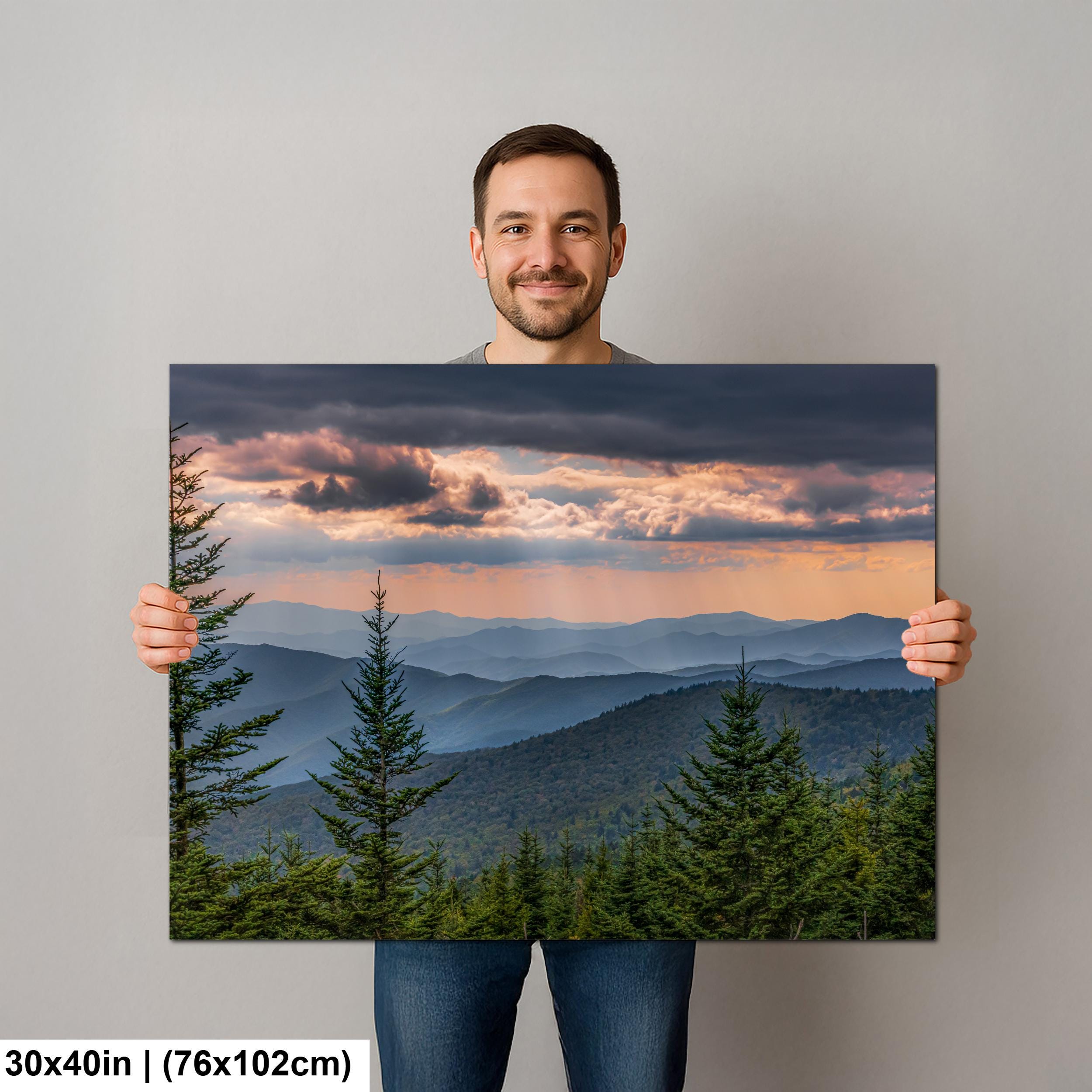 Ridge After Ridge: Great Smoky Mountains Tennessee Landscape Photo Wall Art