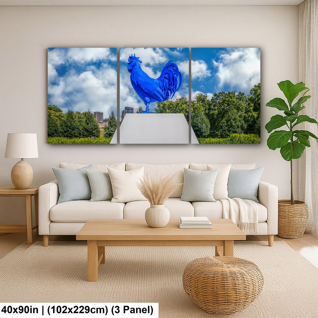 Blue Rooster Sculpture Minneapolis Sculpture Garden Minnesota Photography Print Wall Art Home Decor