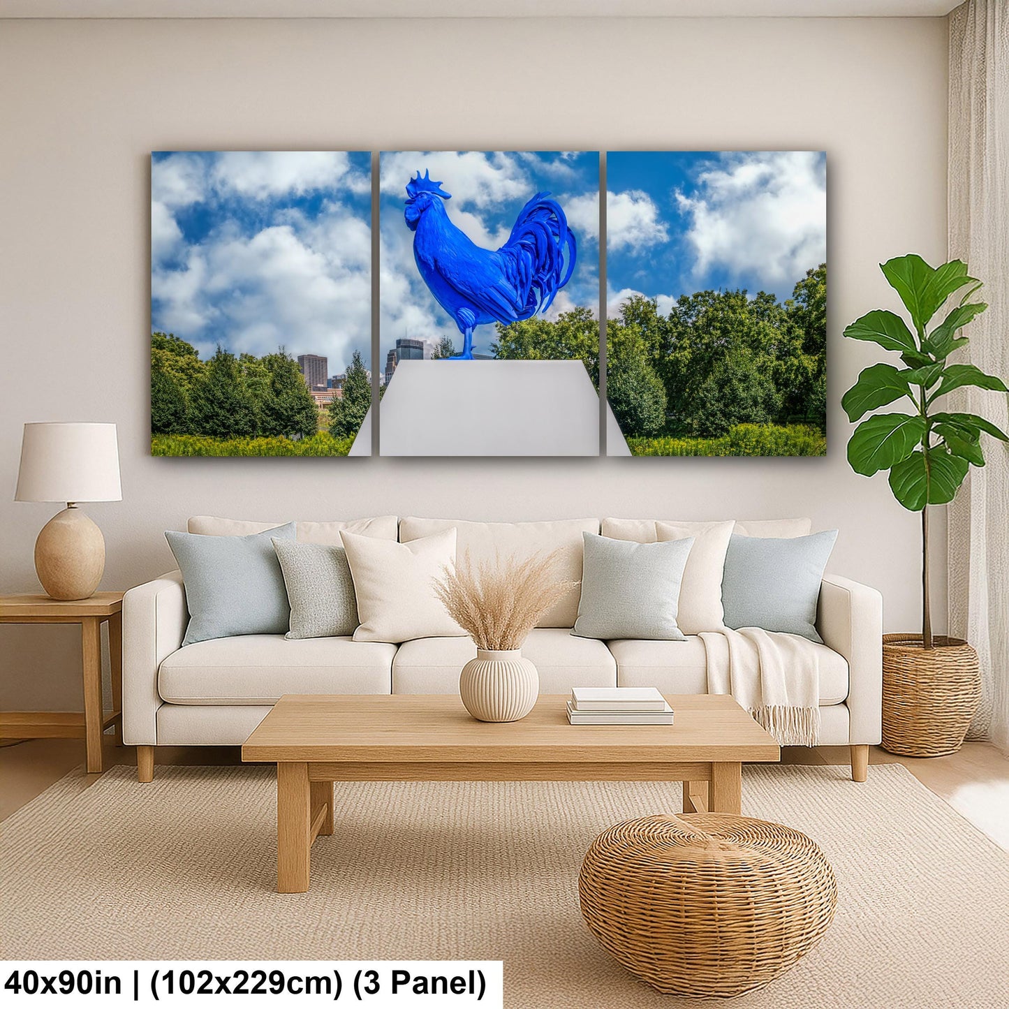 Blue Rooster Sculpture Minneapolis Sculpture Garden Minnesota Photography Print Wall Art Home Decor