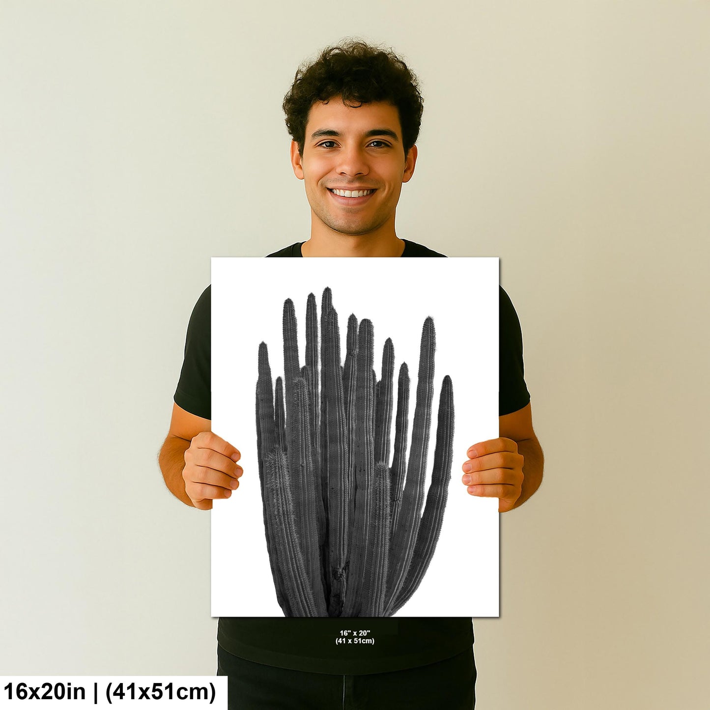 Organ Pipe Cactus Arizona National Monument Black and White Desert Nature Photography Wall Art