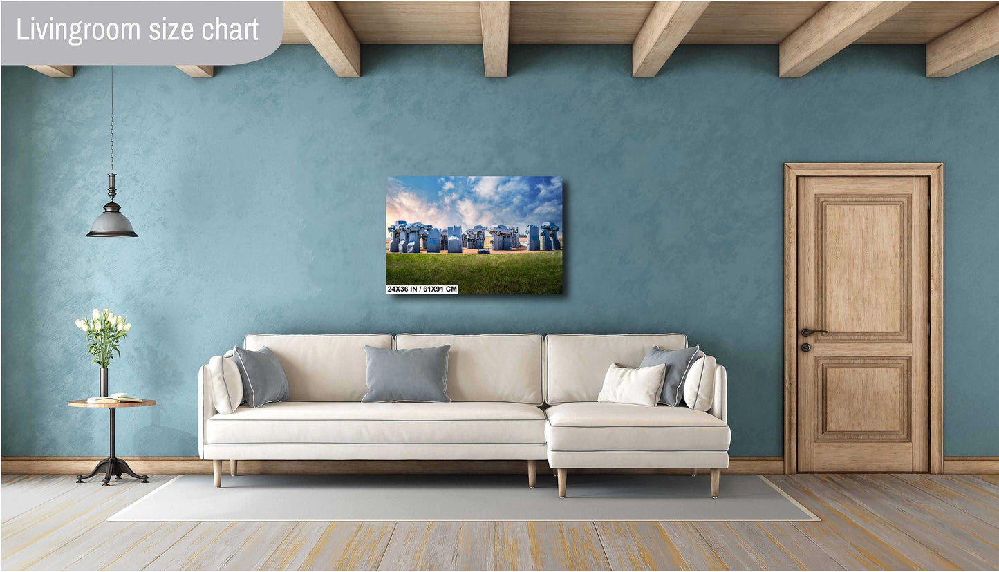 Nebraska’s Carhenge: Unique Automotive Tribute to Stonehenge Alliance Nebraska Wall Art Print Photography  Metal/Acrylic/Aluminum/Canvas