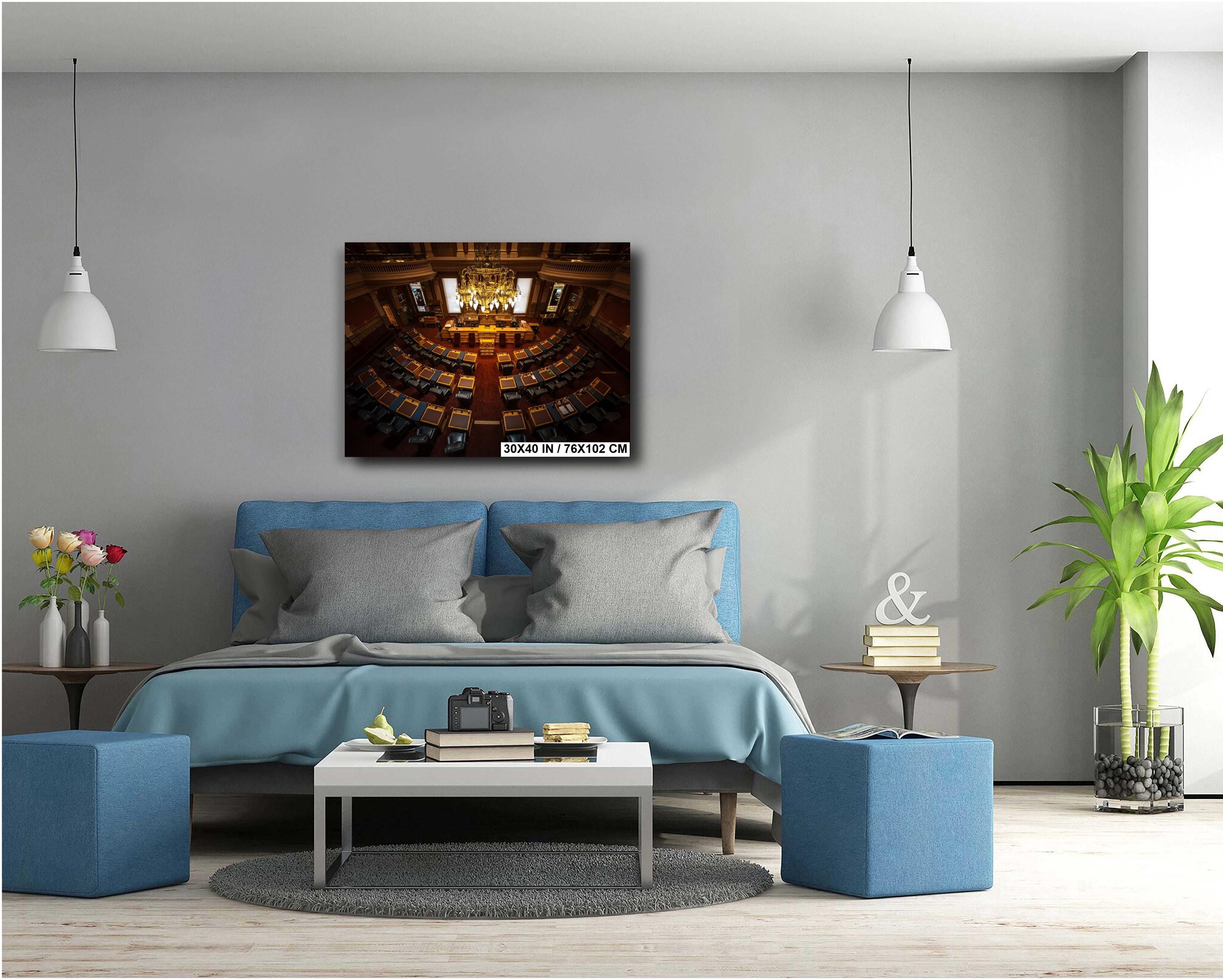 Colorado State Capitol Senate Chamber Print: Denver Legislative Interior Wall Art