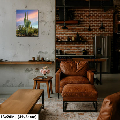 Oro Valley Saguaro at Dusk Photography Print, Tucson Arizona Desert Landscape, Southwestern Wall Art, Cactus Decor