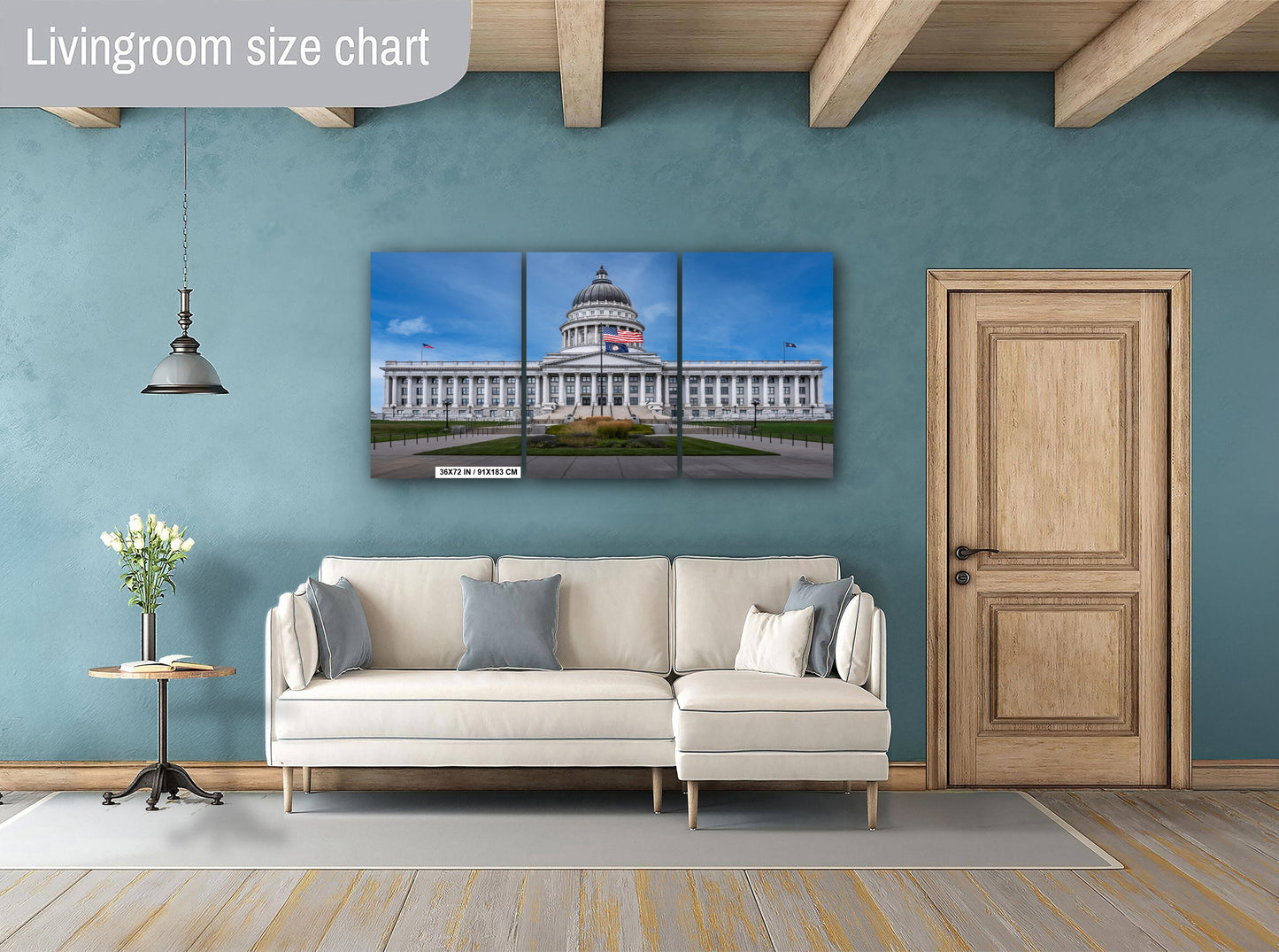 Beehive Capital Majesty: Utah State Capitol Wall Art Salt Lake City Landscape Photography Metal Acrylic Canvas Print