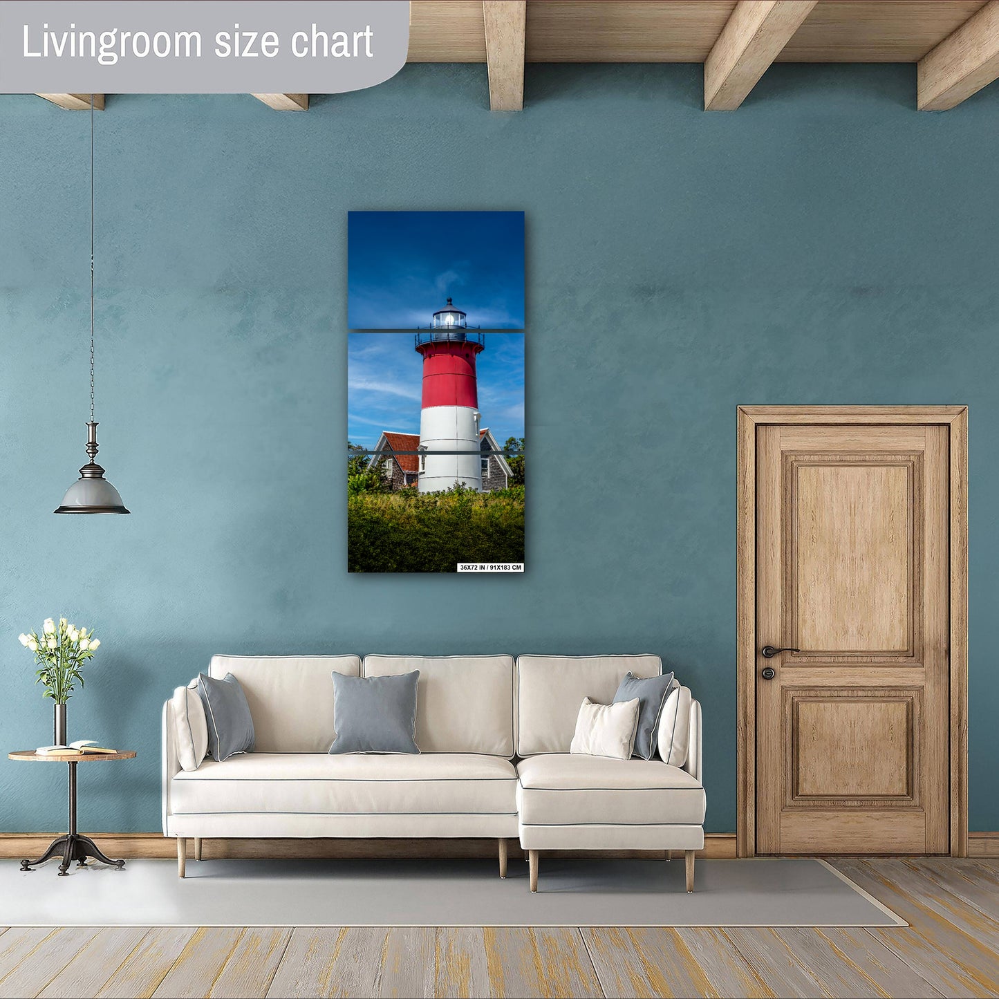 Nauset Lighthouse Print - Cape Cod Lighthouse Nautical Wall Art | Ready to Hang Canvas