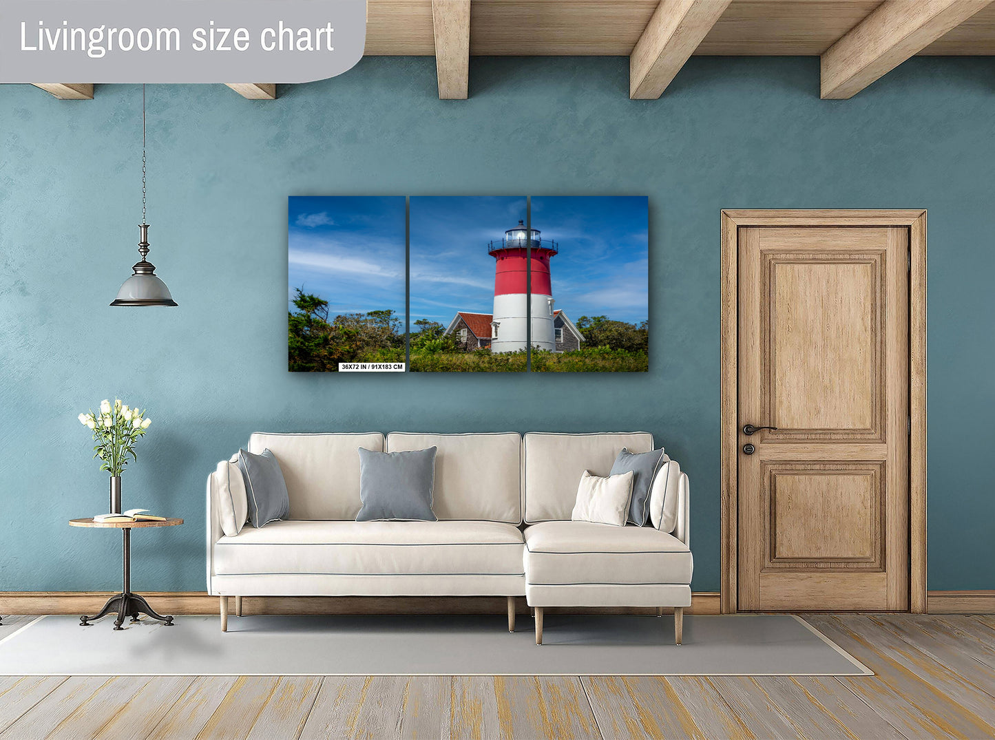 Nauset Lighthouse Print - Cape Cod Lighthouse Nautical Wall Art | Coastal Home Decor