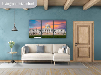 Capitol Grandeur: Minnesota State Capitol Wall Art Metal Canvas Print History Museum St. Paul Landscape Photography