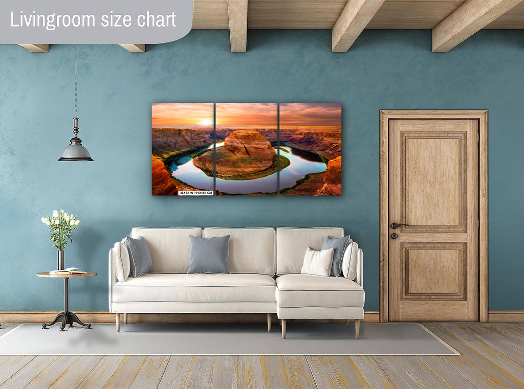 Horseshoe Bend Sunset Photo: Arizona Wall Art Home Decor