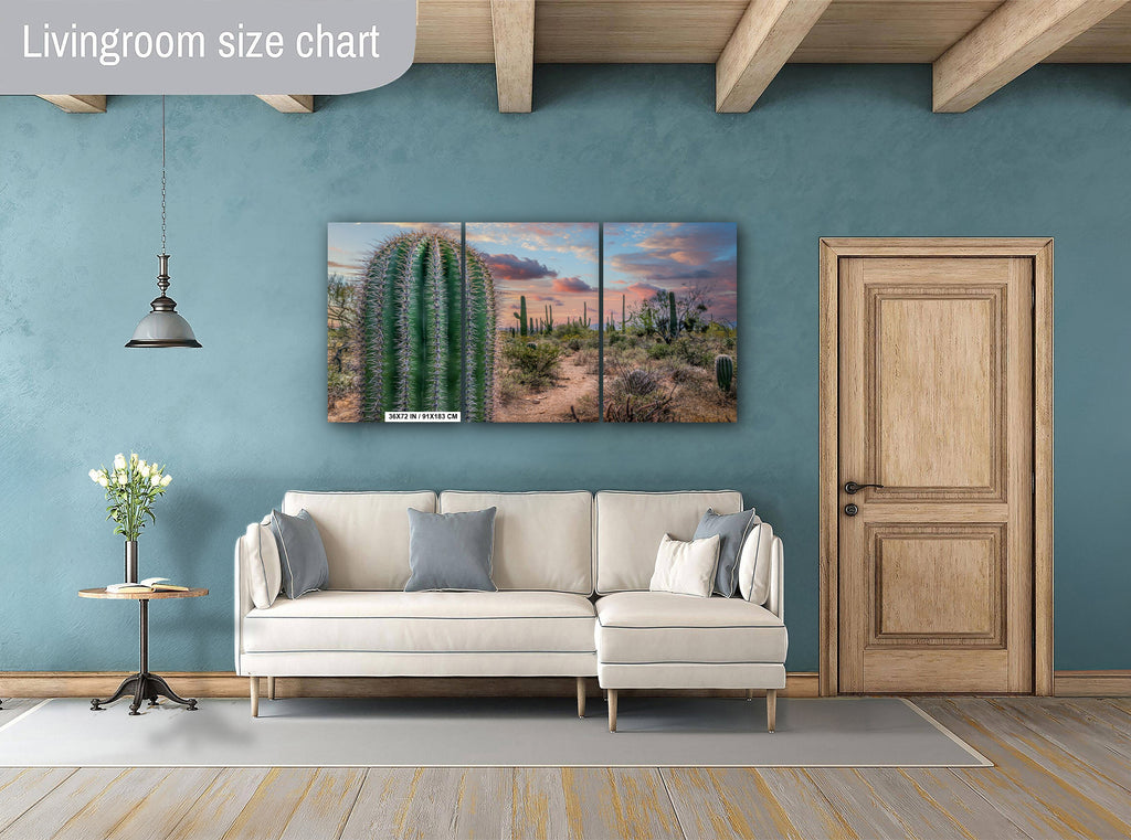 Saguaro Cactus Sunset Gold Canyon Arizona Photography Wall Art