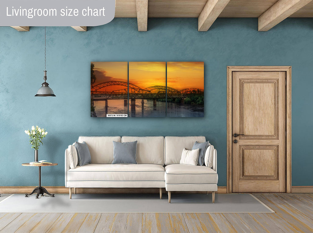 Buck O'Neil Bridge: Kansas City Sunset Photography Wall Art