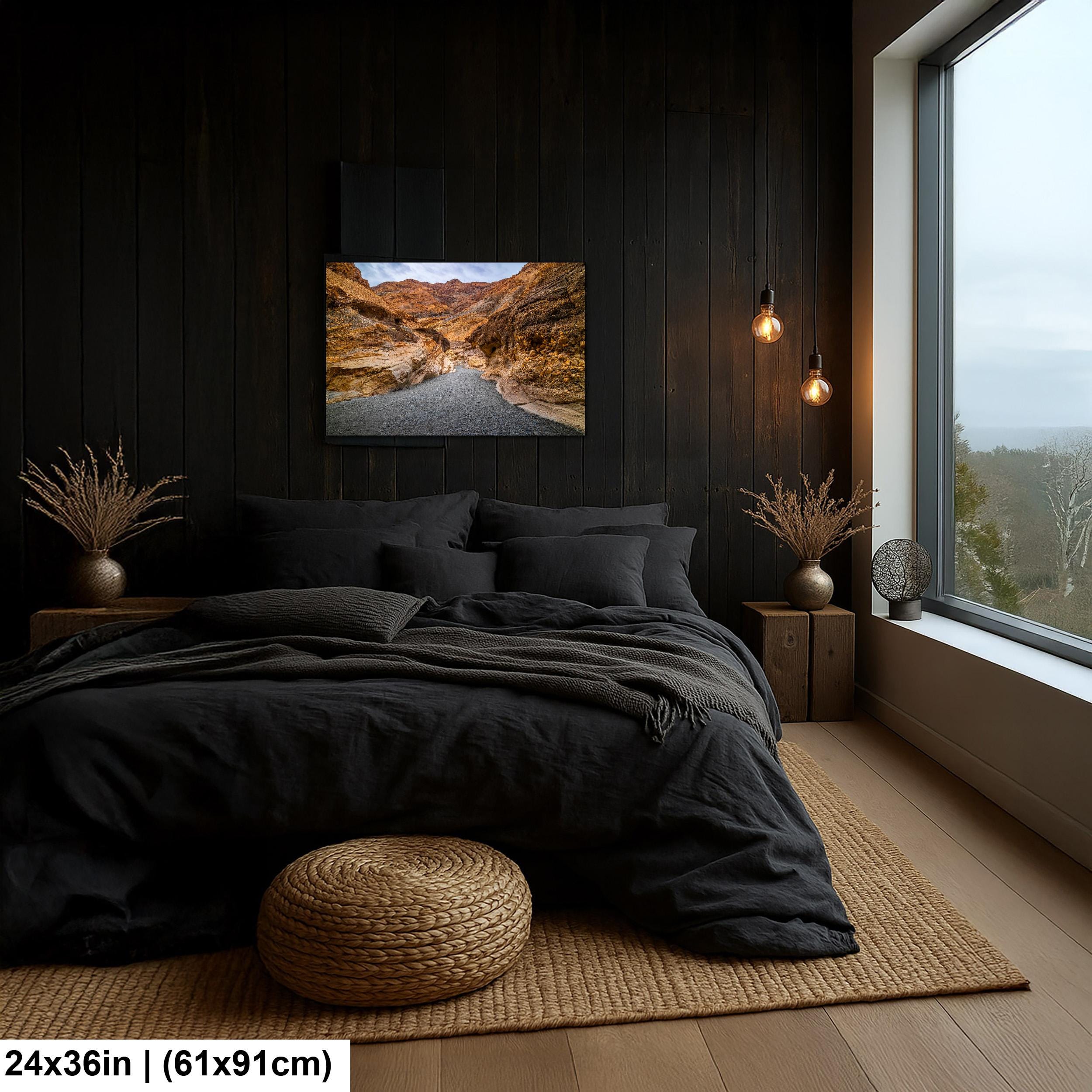 Golden Canyon Trail Death Valley Photography Print, California Desert Landscape Wall Art, Southwest Geology Decor