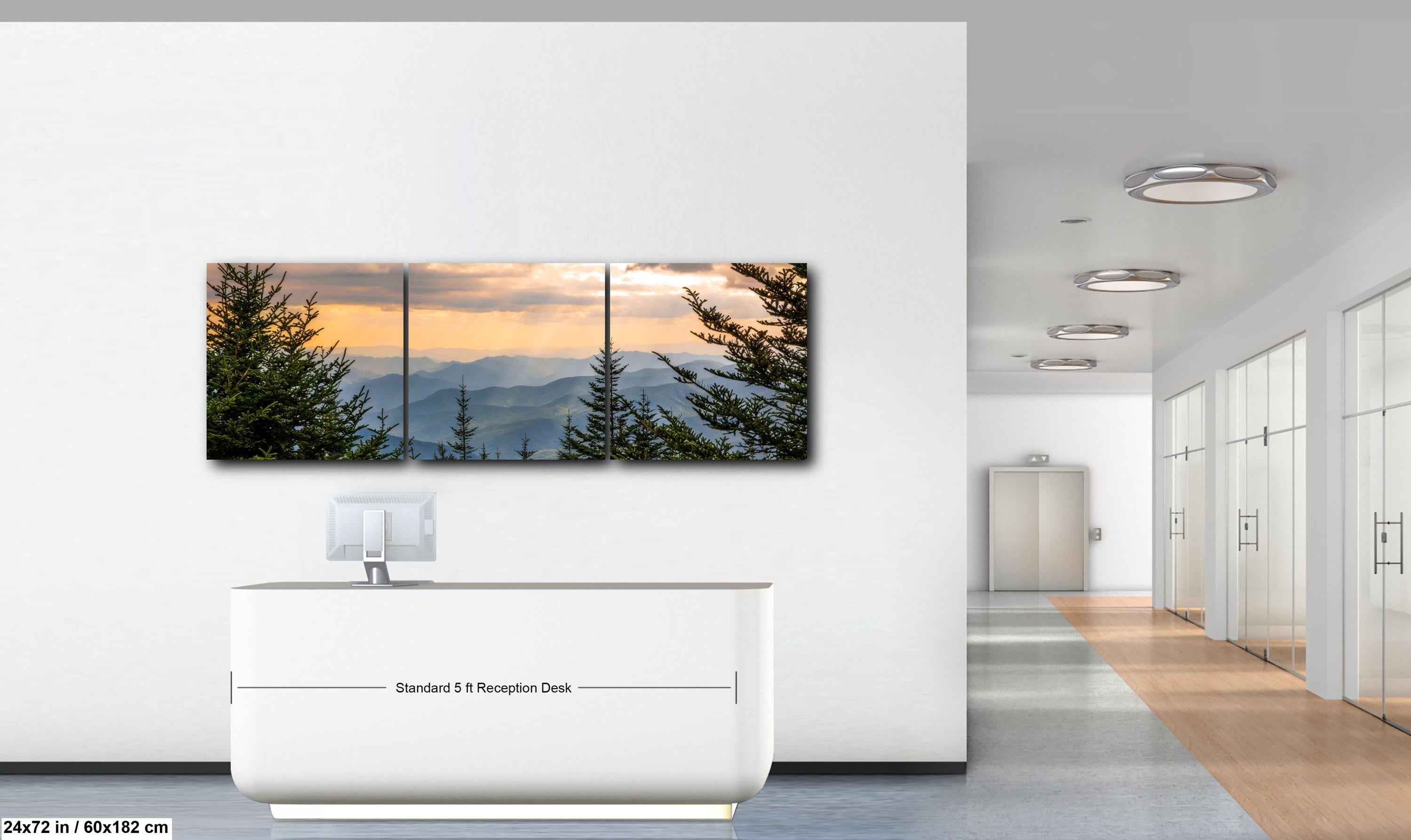 Mountain Glow: Sun Rays Great Smoky Mountains National Park Photo Wall Art