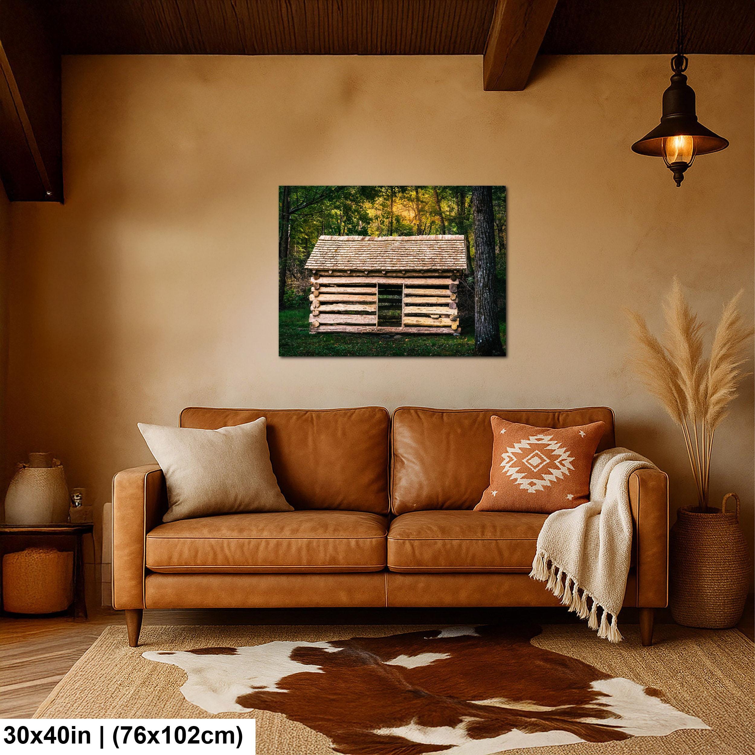 Woodland Homestead: Log Cabin Great Smoky Mountains National Park Wall Art