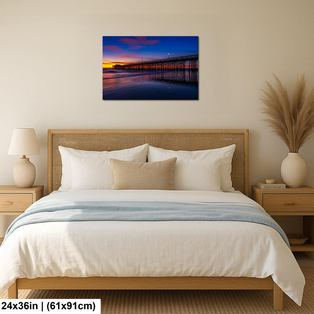 Twilight Reflections: Newport Beach Pier California Photography Wall Art
