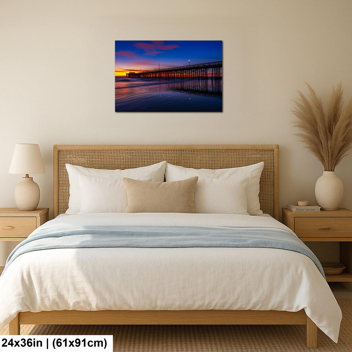 Twilight Reflections: Newport Beach Pier California Photography Wall Art