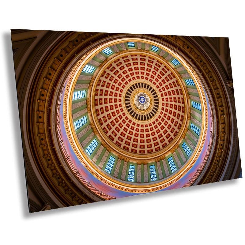Oklahoma State Capitol Dome Interior Art Print: Architectural Photography