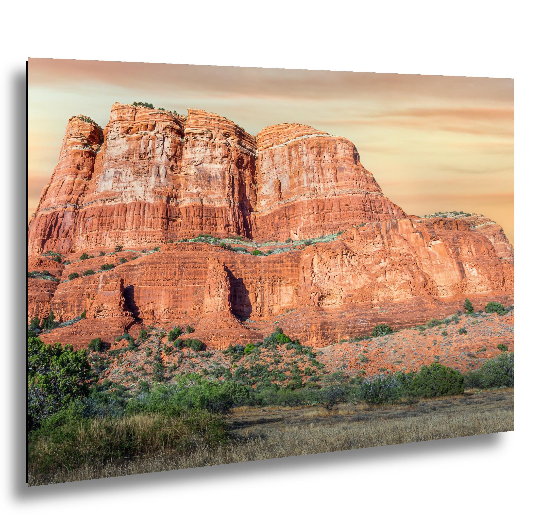 Sedona Arizona Red Rock Butte Photography Print, Southwest Desert Landscape Wall Art