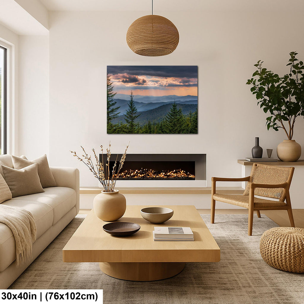 Ridge After Ridge: Great Smoky Mountains Tennessee Landscape Photo Wall Art
