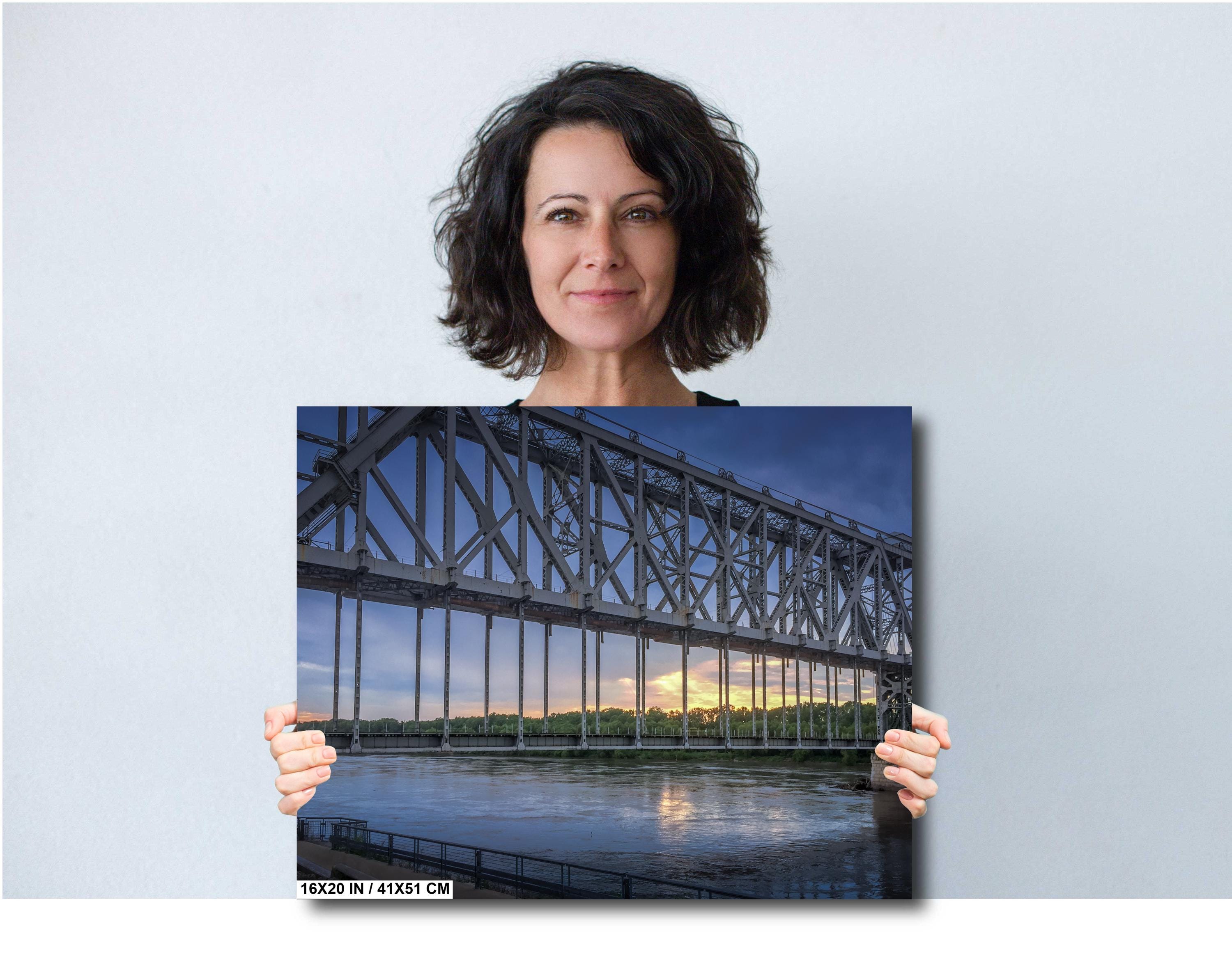 ASB Railroad Bridge Photo: Kansas City Missouri Steel Photography Wall Art
